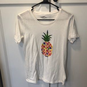 J crew multicolor pineapple collector tee